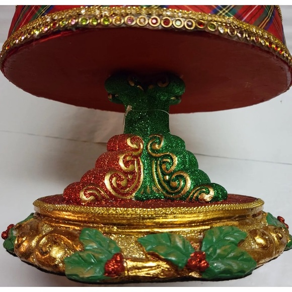 Pair 2019 Katherines Collection 24" Jeweled Cone Tree Christmas Wishes Holiday - Picture 4 of 11